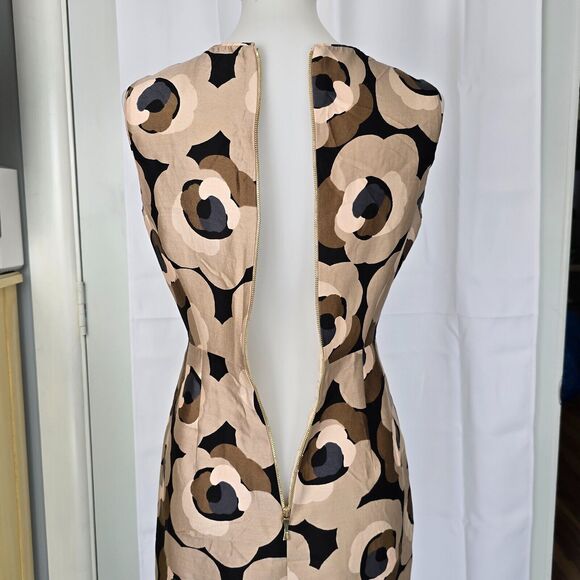 Kate Spade Silk Deco Rose Della Sheath Sleeveless Dress Size 4 - Picture 10 of 14
